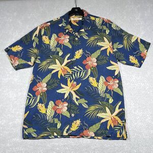 Tommy Bahama Shirt SM Multicolored Floral Hawaiian Short Sleeve Silk Button Up